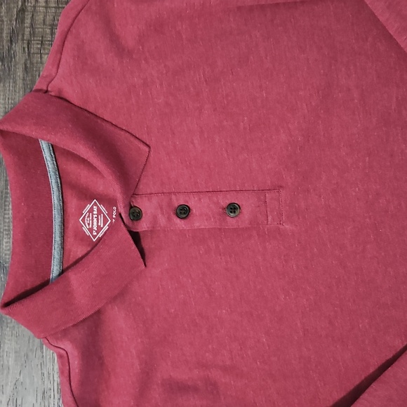 St. John's Bay Burgundy Legacy Polo Size Large - Picture 3 of 3